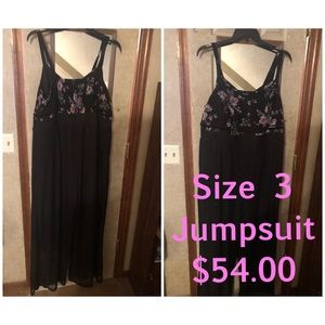 Torrid Floral Mesh Jumpsuit size 3X